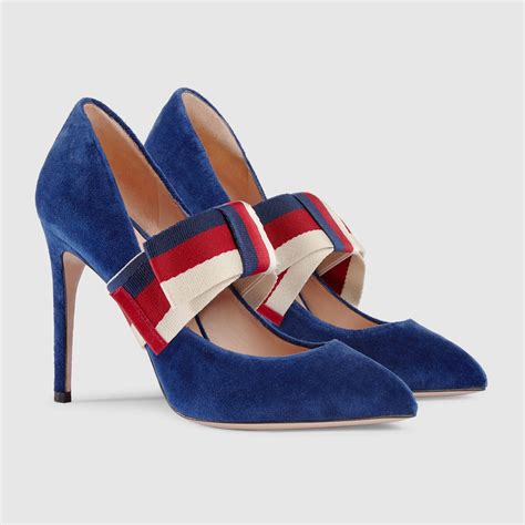 gucci sylvie pump velvet|Gucci Heels for Women .